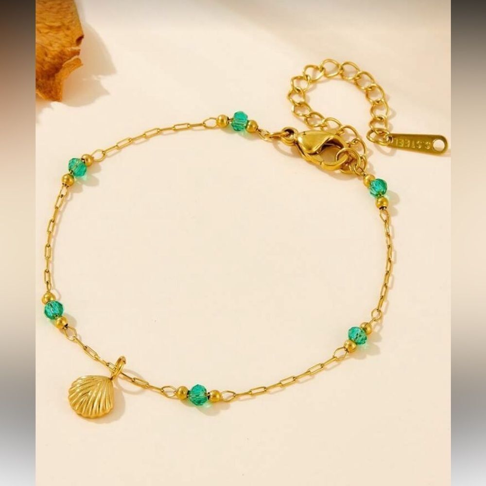 Shell Beaded Anklet #2263 - Picture 3 of 7